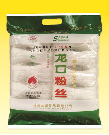 三联绿豆龙口粉丝 分扎:500q;300g;200g;180g 烘干块:400g;200g;260g